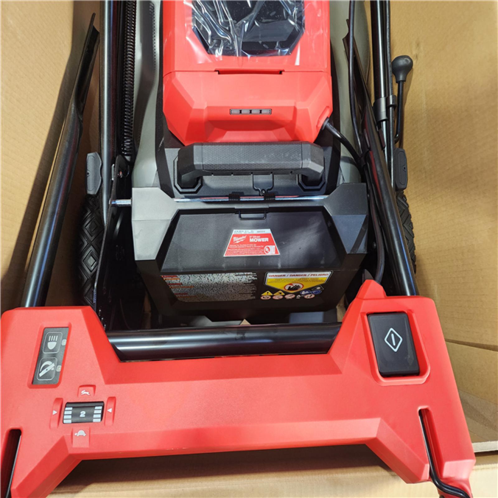 HOUSTON LOCATION - AS-IS M18 FUEL Brushless Cordless 21 in. Walk Behind Dual Battery Self-Propelled Mower W/ Rapid Charger