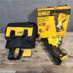 HOUSTON LOCATION - AS-IS DeWalt 20V MAX XR 15 Ga. Cordless 34 Deg Nailer Kit (Battery & Charger) 20 V