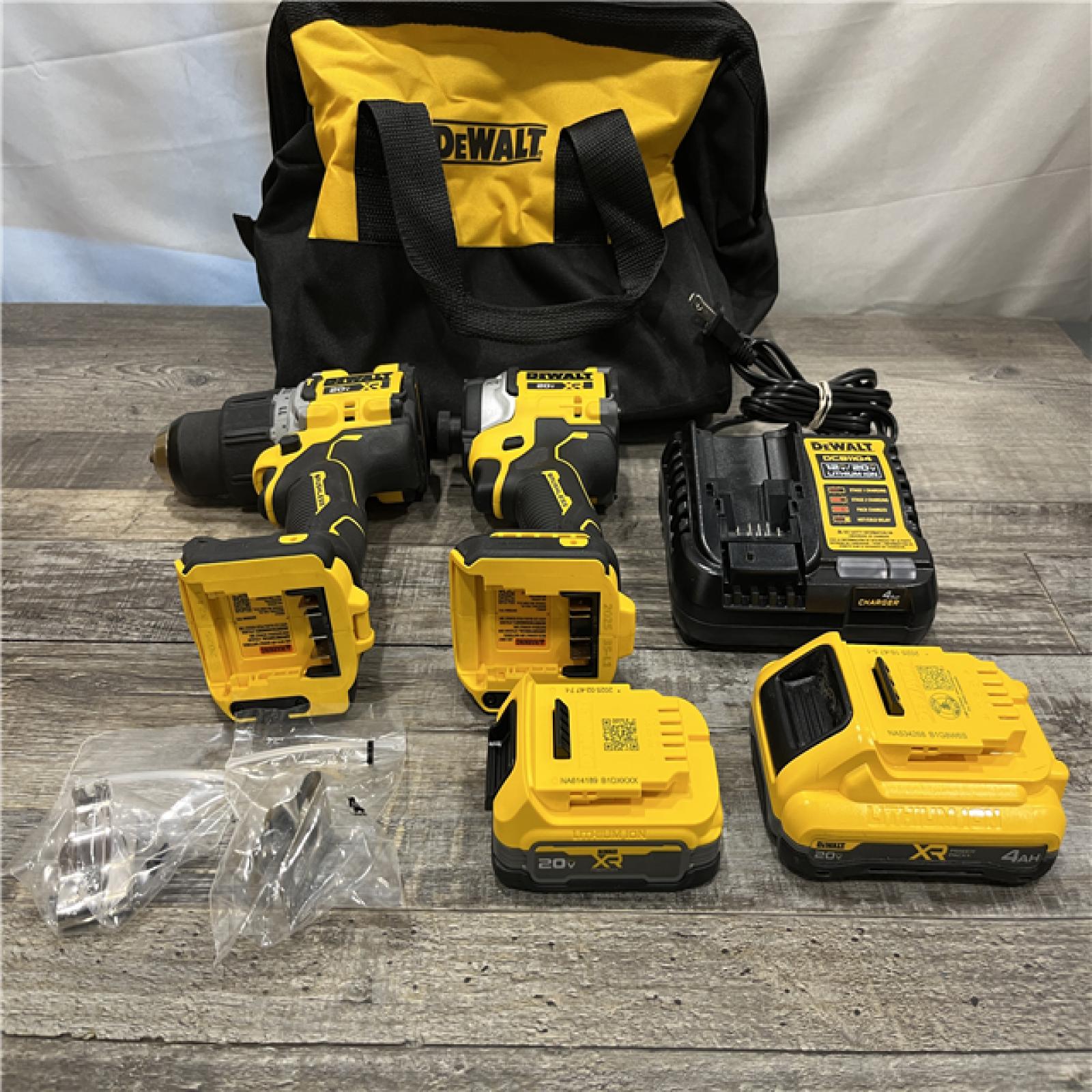 AS-IS DEWALT 20V XR Lithium-Ion Cordless 2-Tool Combo Kit