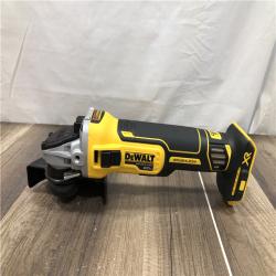 AS-IS DEWALT 20V MAX XR Cordless Brushless 4.5 in. Slide Switch Small Angle Grinder with Kickback Brake (Tool Only)