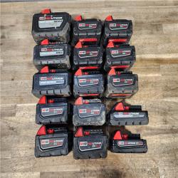 HOUSTON LOCATION - AS-IS MILWAUKEE BATTERY PACK QTY - 15