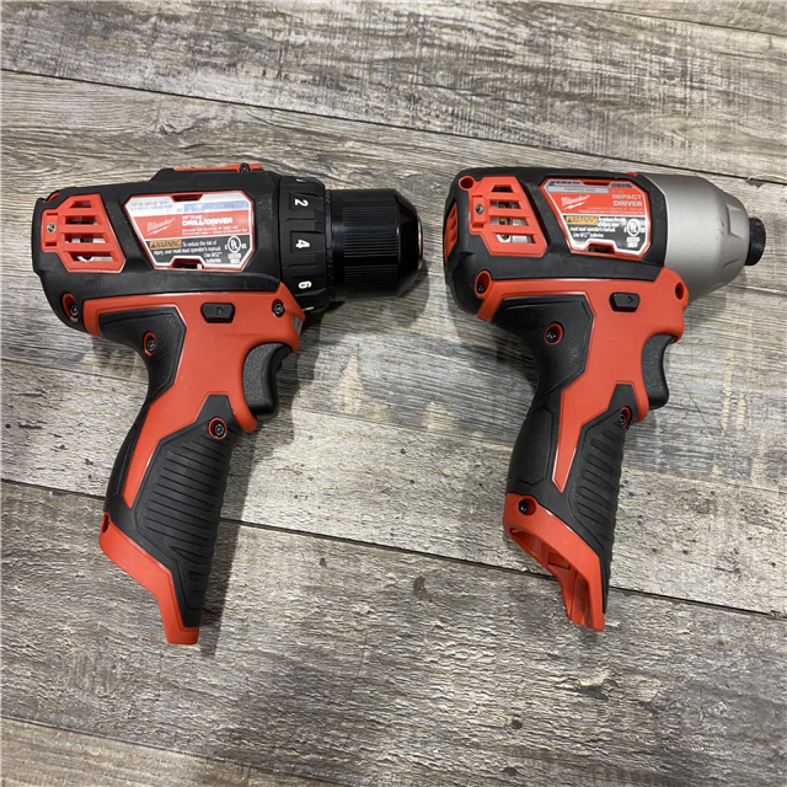 AS-IS  Milwaukee 12V Lithium-Ion Cordless Drill Driver/Impact Driver Combo Kit