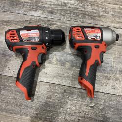 AS-IS  Milwaukee 12V Lithium-Ion Cordless Drill Driver/Impact Driver Combo Kit