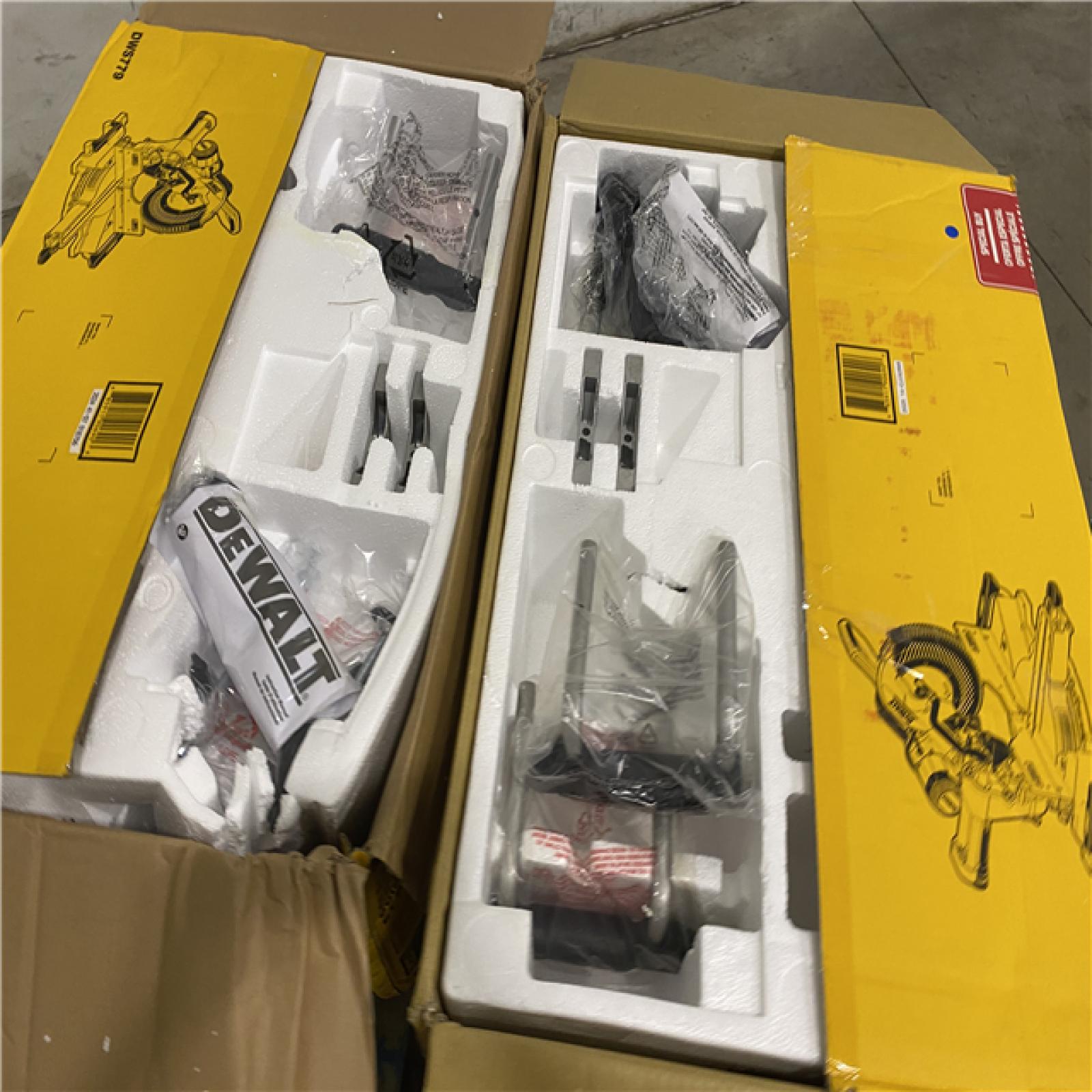 Dallas Location - As-Is DEWALT 15 Amp Corded 12 in. Double Bevel Sliding Compound Miter Saw (Lot Of 2)