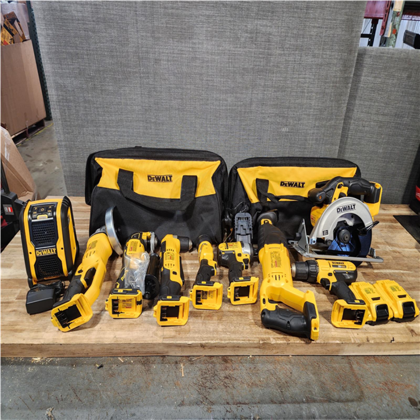 Houston Location AS-IS DEWALT 20V MAX Cordless 9 Tool Combo Kit