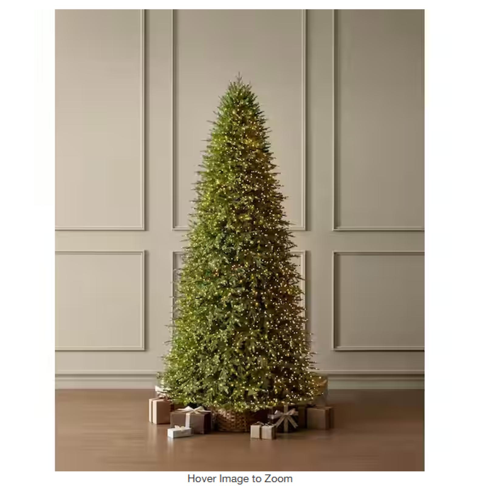 DALLAS LOCATION - Home Decorators Collection 12 ft. Grand Duchess Twinkling Balsam Fir LED Pre-Lit Artificial Christmas Tree