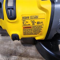 HOUSTON LOCATION - AS-IS DEWALT 60V MAX Cordless Brushless 4.5 in. to 6 in. Small Angle Grinder with Kickback Brake (Tool Only)