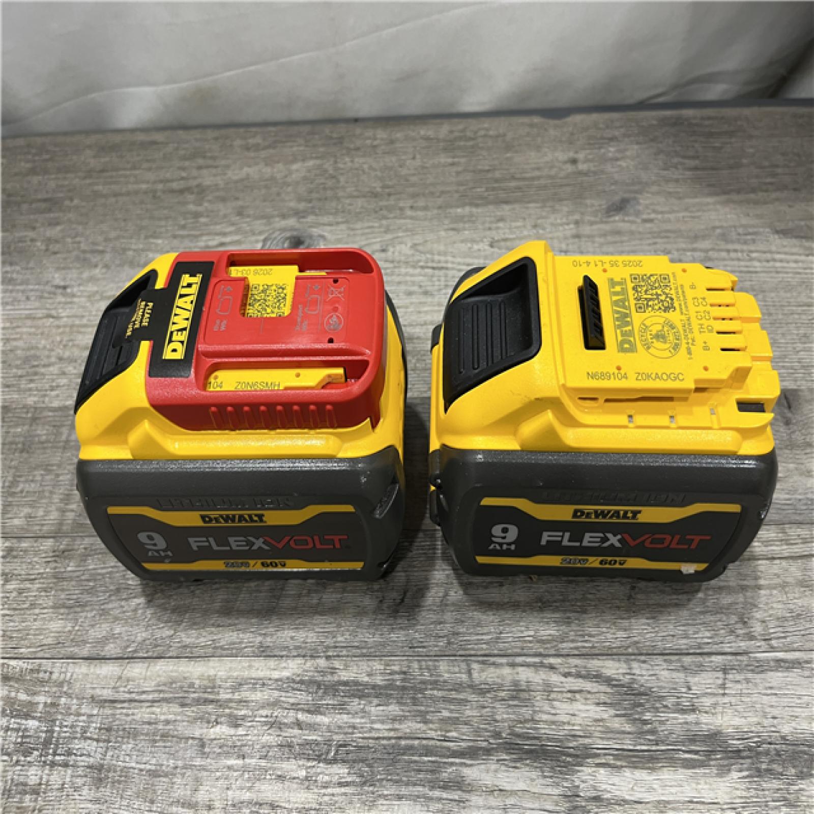 AS-IS DEWALT FLEXVOLT 20V/60V MAX Lithium-Ion 9.0Ah Battery Pack (2 Pack)