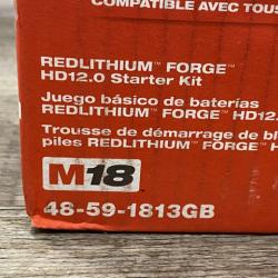 NEW - Milwaukee 18-Volt Lithium-Ion REDLITHIUM FORGE Starter Kit with 12. 0Ah Battery and Charger