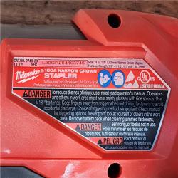 HOUSTON LOCATION - AS-IS Milwaukee FUEL 18-Volt Lithium-Ion Brushless Cordless 18-Gauge 1/4 in. Narrow Crown Stapler (Tool-Only)