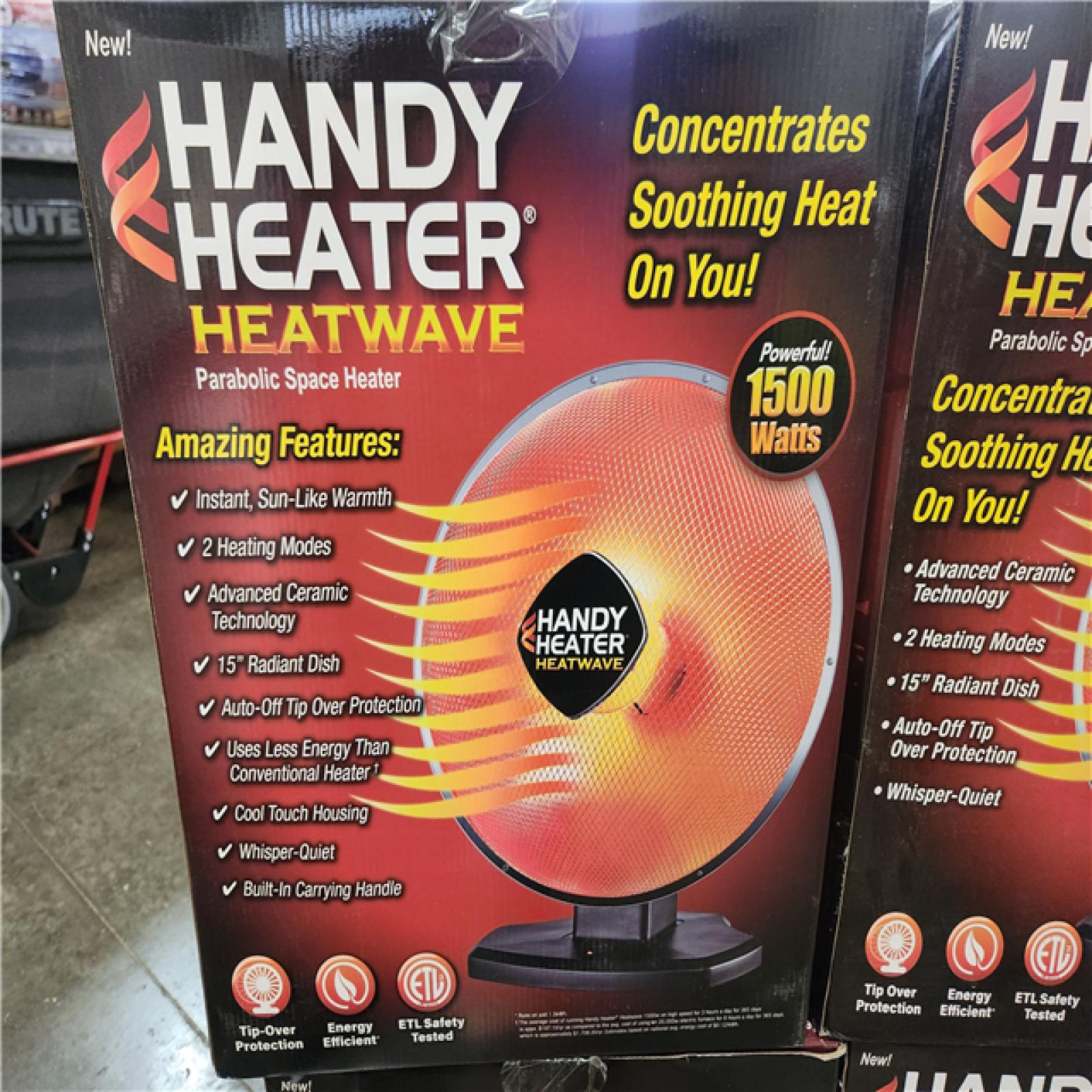 Phoenix Location 1500-Watt 18.5 in. Electric Ceramic Parabolic Space Heater with Tip-Over Safety Pallet (13 Heaters)