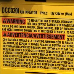AS-IS DEWALT 20V MAX Cordless Electric Portable Inflator (Tool Only)