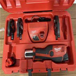 California AS-IS Milwuakee M12 Force Logic Press Tool Kit  Includes (2) Batteries  Charger & Hard Case