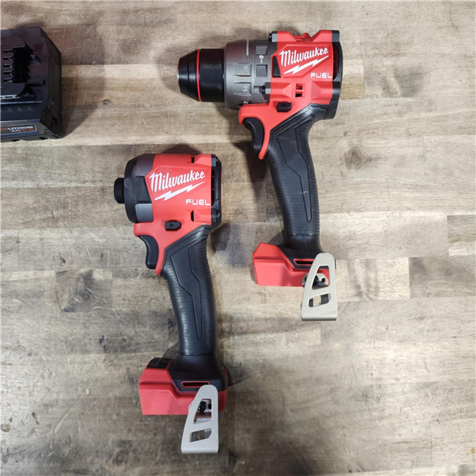 HOUSTON LOCATION - AS-IS MILWAUKEE FUEL 18V Lithium-Ion Brushless Cordless Hammer Drill and Impact Driver Combo Kit (2-Tool) with 2 Batteries