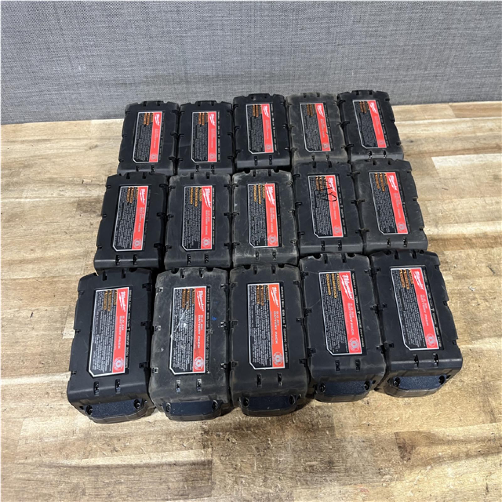 Houston Location Milwaukee Batteries QTY/15