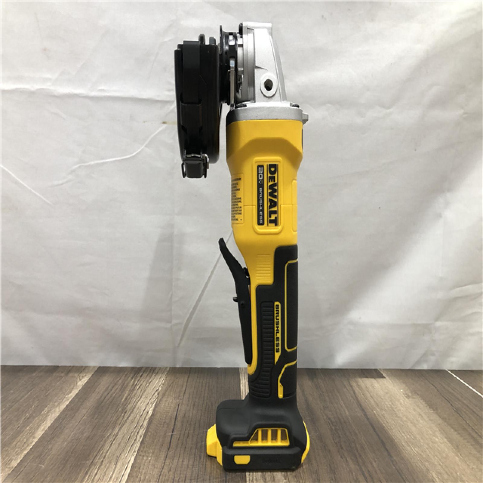 AS-IS DEWALT 20V MAX Cordless Brushless 4-1/2 in. Angle Grinder with Paddle Switch (Tool Only)