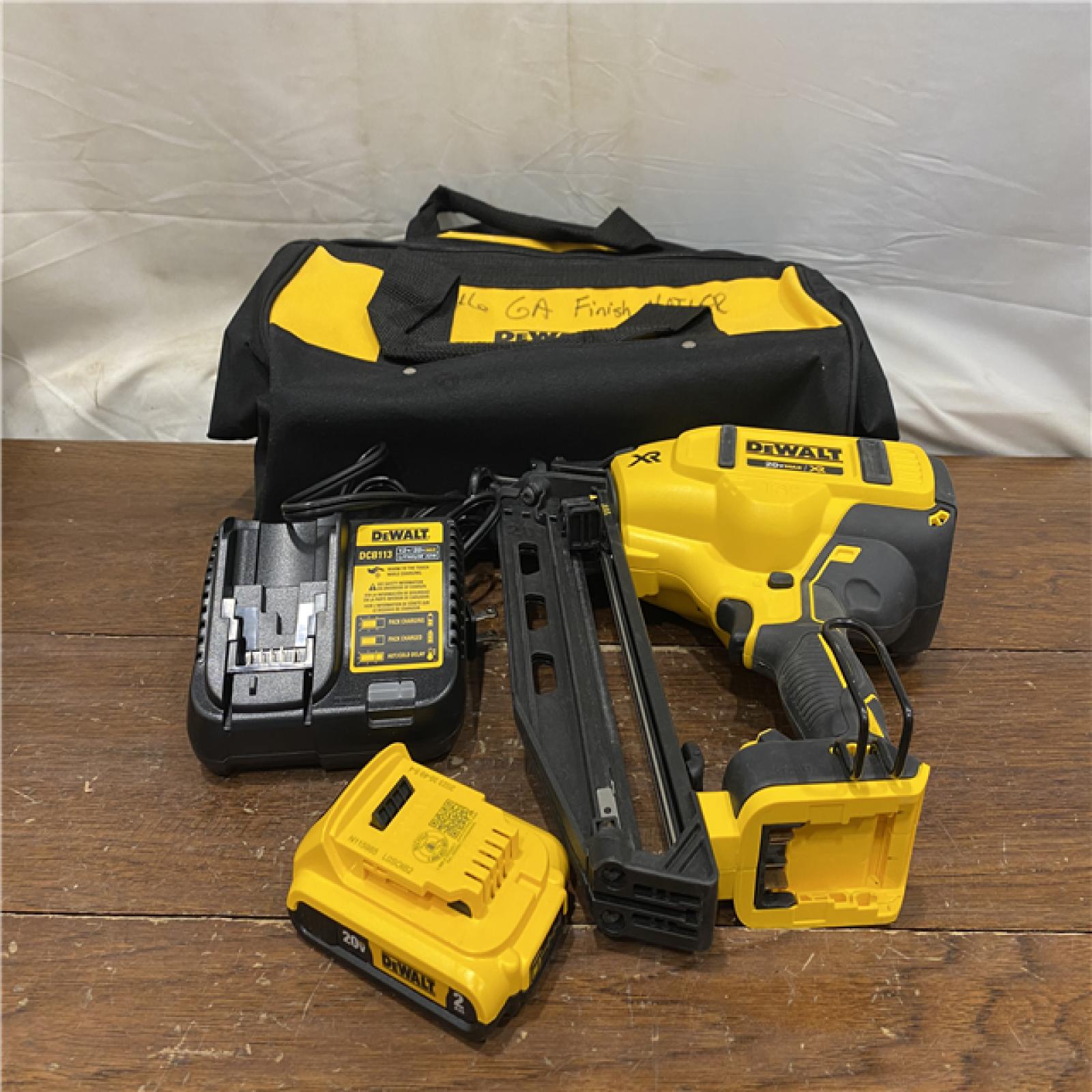 AS-IS DeWalt DCN660D1 20V 16 Gauge Cordless Angled Finish Nailer Kit W/ 2Ah Battery