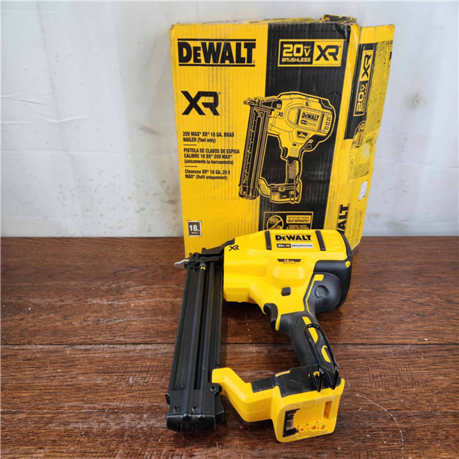 AS-IS DeWalt 20V MAX XR Lithium-Ion Brushless Cordless 18-Gauge Brad Nailer (Tool-Only)