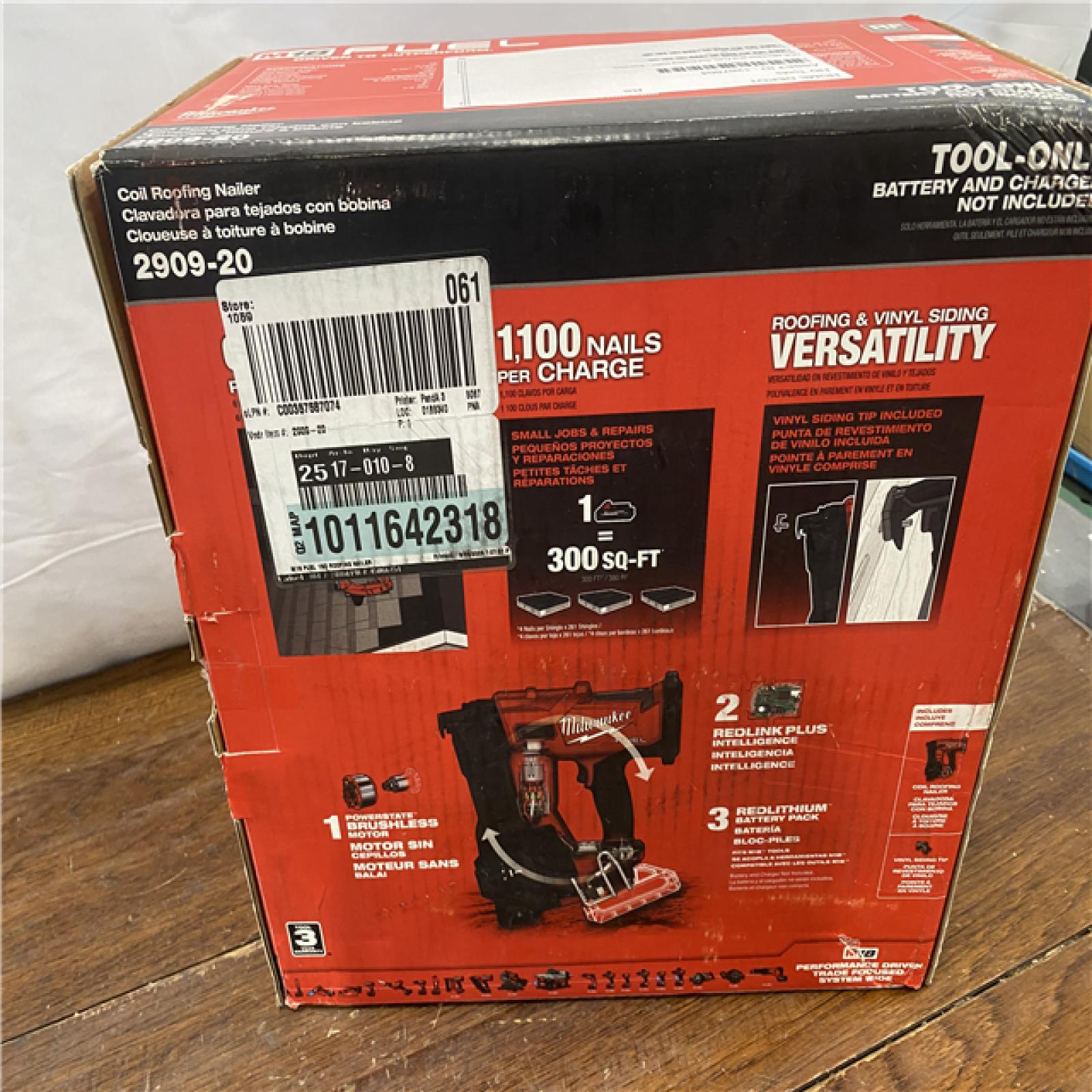 NEW Milwaukee M18 FUEL Coil Roofing Nailer