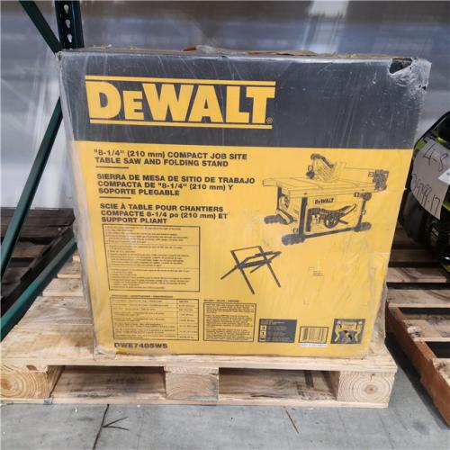 DALLAS LOCATION - DEWALT 15 Amp Corded 8-1/4 in. Compact Jobsite Tablesaw with Compact Table Saw Stand