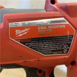 AS-IS Milwaukee FUEL 18-Volt Lithium-Ion Brushless Cordless Coil Roofing Nailer (Tool Only)