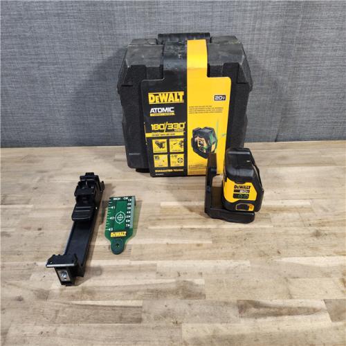 HOUSTON LOCATION - AS-IS Dewalt 20V MAX Lithium-Ion Cordless Green Cross Line Laser (Tool Only) - DCLE34021B