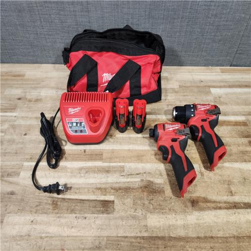 HOUSTON LOCATION - AS - IS Milwaukee 12-Volt Lithium-Ion Brushless Cordless Subcompact Drill and Impact Driver Combo Kit