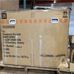 DALLAS LOCATION - AS-IS Home Accents Holiday 9 ft. Gruesome Grounds Giant-Sized Color Changing LED Horrifying Hickory H7