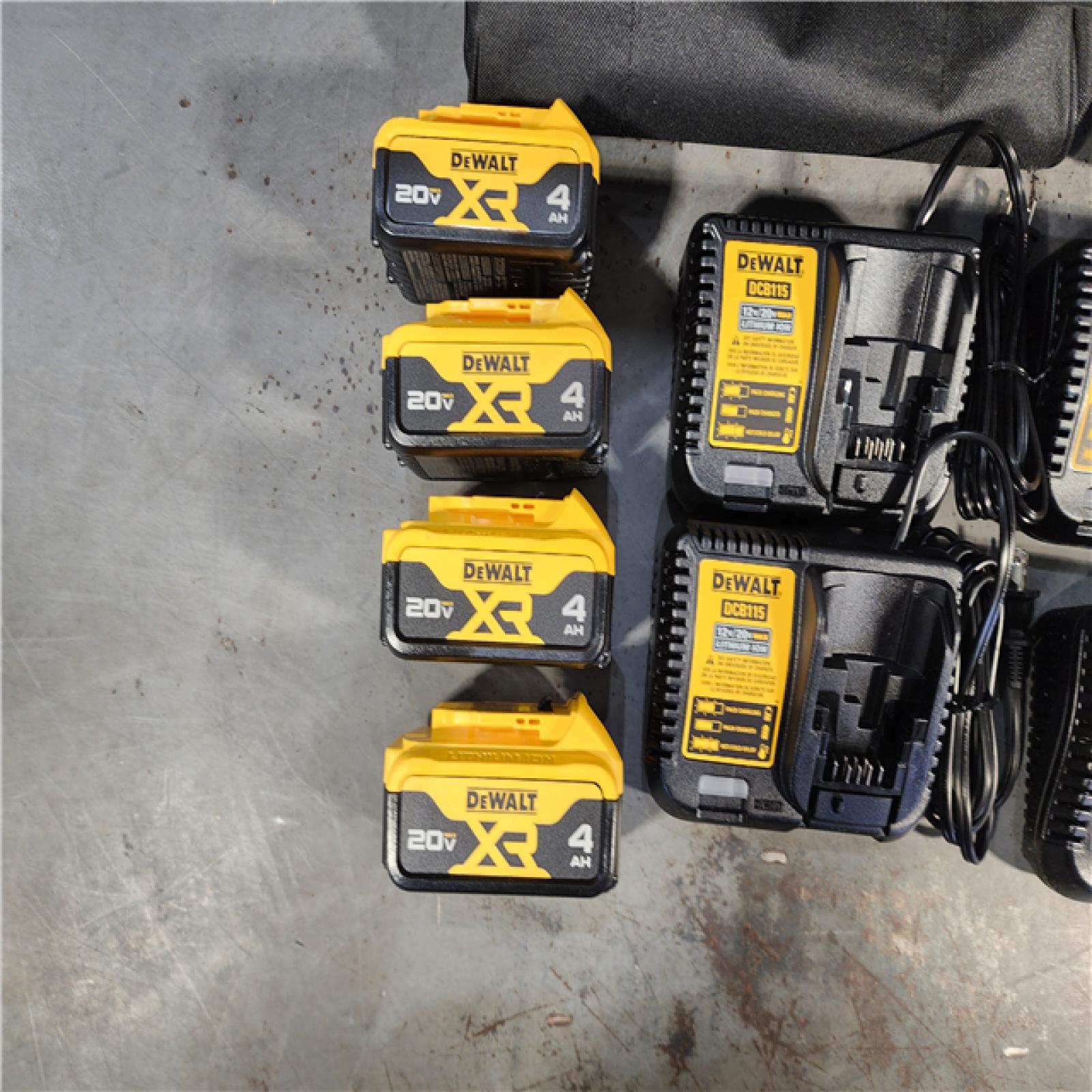 HOUSTON LOCATION - AS-IS (APPEARS LIKE NEW) (4) Dewalt-DCB246CK 20V MAX* Lithium Ion Starter Kit