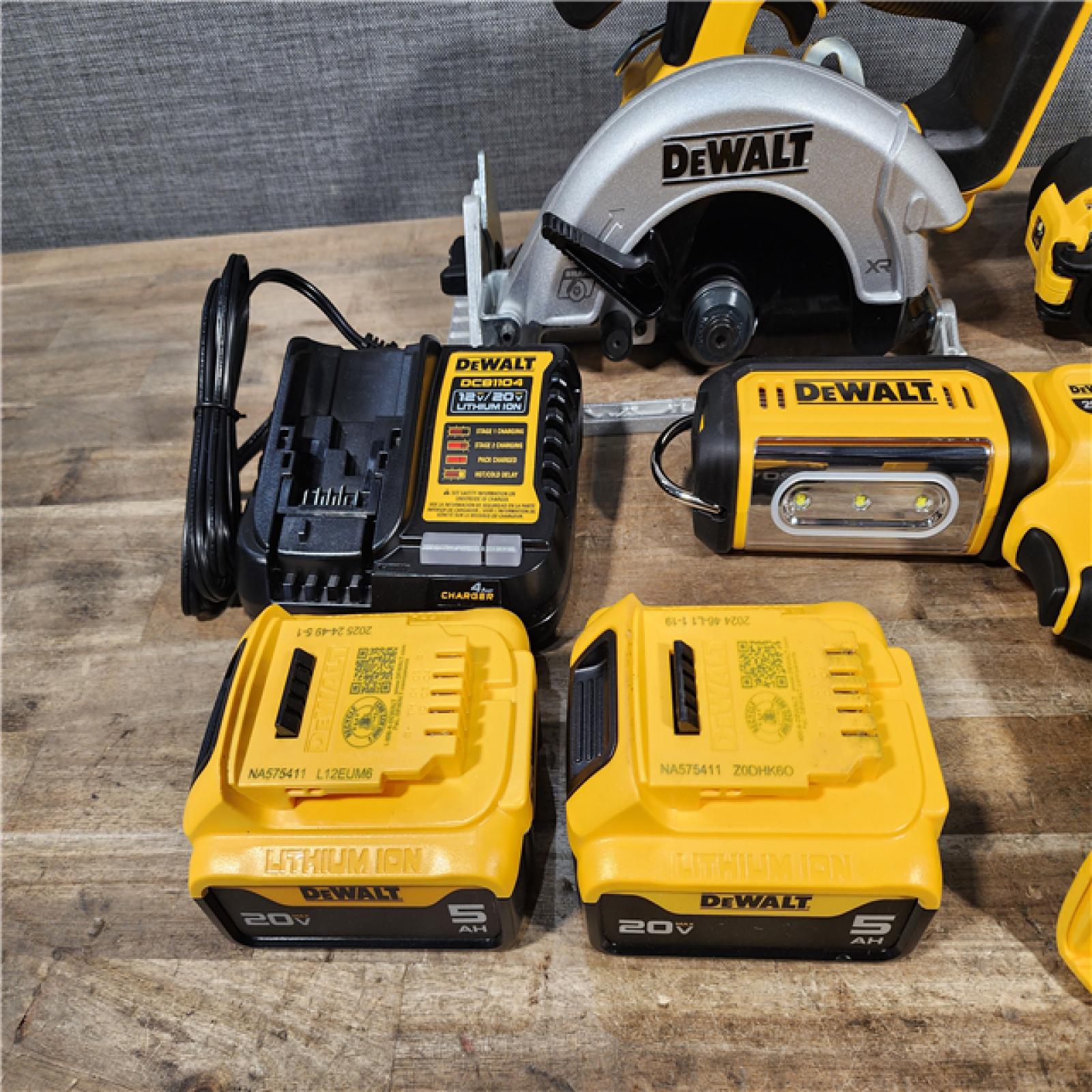 HOUSTON LOCATION - AS-IS DEWALT 20V Lithium-Ion Cordless 6-Tool Combo Kit with (2) Batteries and Charger