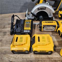 HOUSTON LOCATION - AS-IS DEWALT 20V Lithium-Ion Cordless 6-Tool Combo Kit with (2) Batteries and Charger