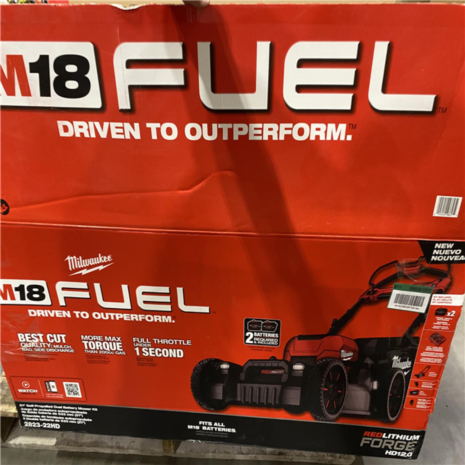 As-Is- M18 FUEL Brushless Cordless 21 in. Walk Behind Dual Battery Self-Propelled Mower W/(2) 12.0Ah Battery and Rapid Charger