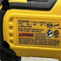 AS-IS DEWALT 20V XR Cordless 4-1/2. in. to 5 in. Variable Speed Angle Grinder (Tool Only)