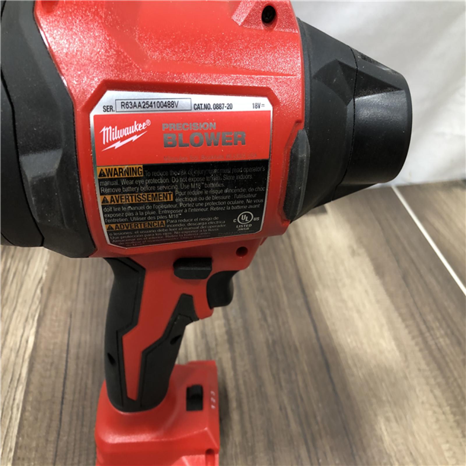 AS-IS Milwaukee 18V Lithium-Ion 570 MPH Brushless Cordless Precision Blower with Variable Speed Trigger and Trigger Lock