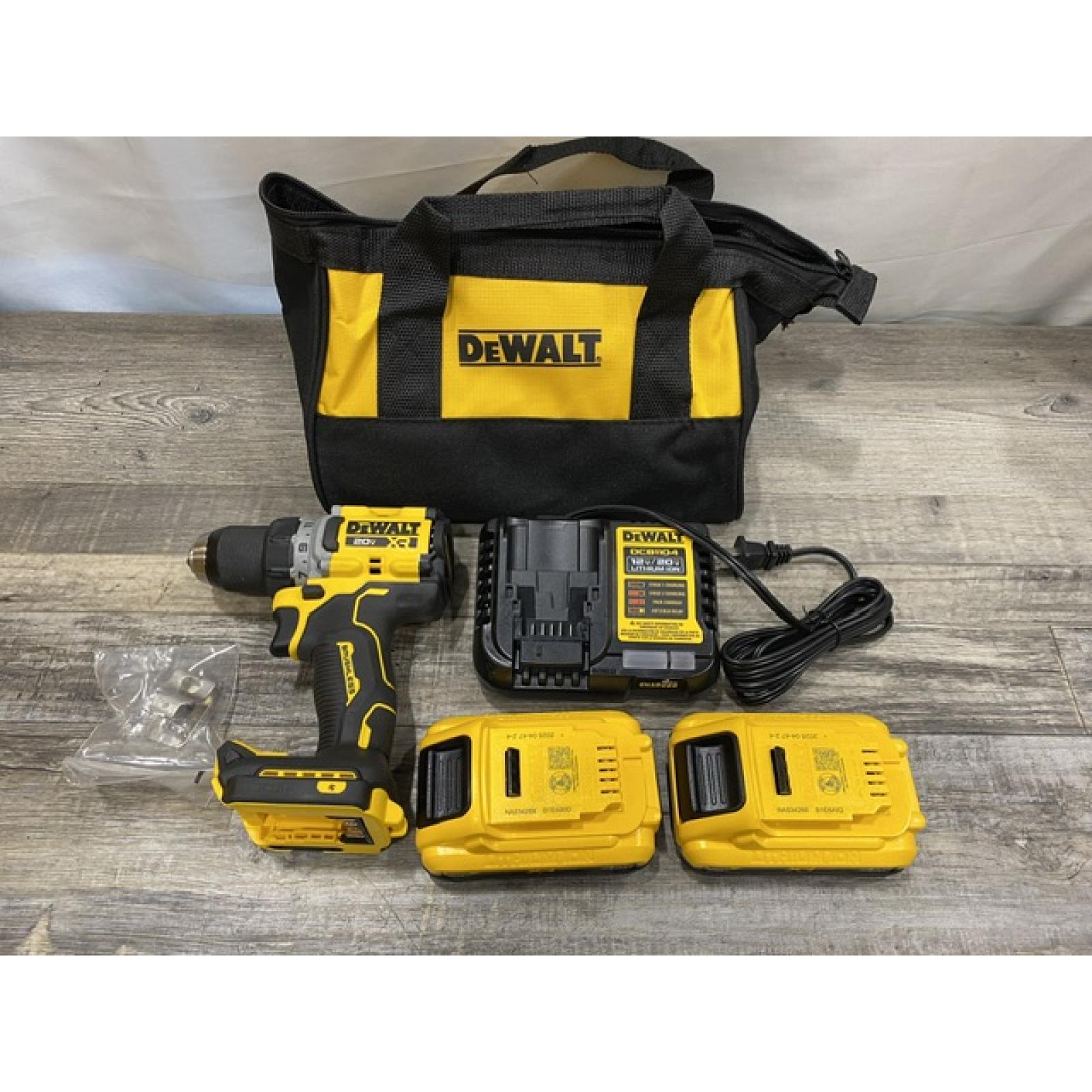 AS-IS DEWALT 20V XR Lithium-Ion Cordless Brushless 1/2 in. Drill/Driver Kit