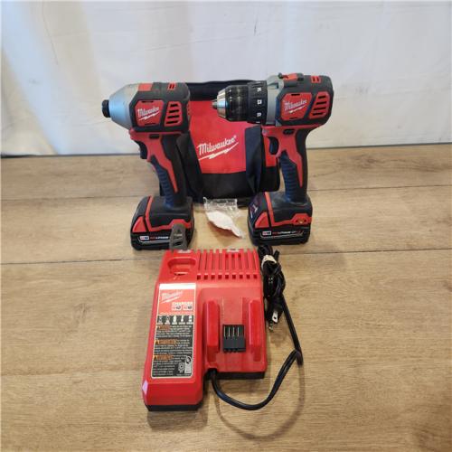 AS-IS- Milwaukee  18V Lithium-Ion Cordless Drill Driver/Impact Driver Combo Kit