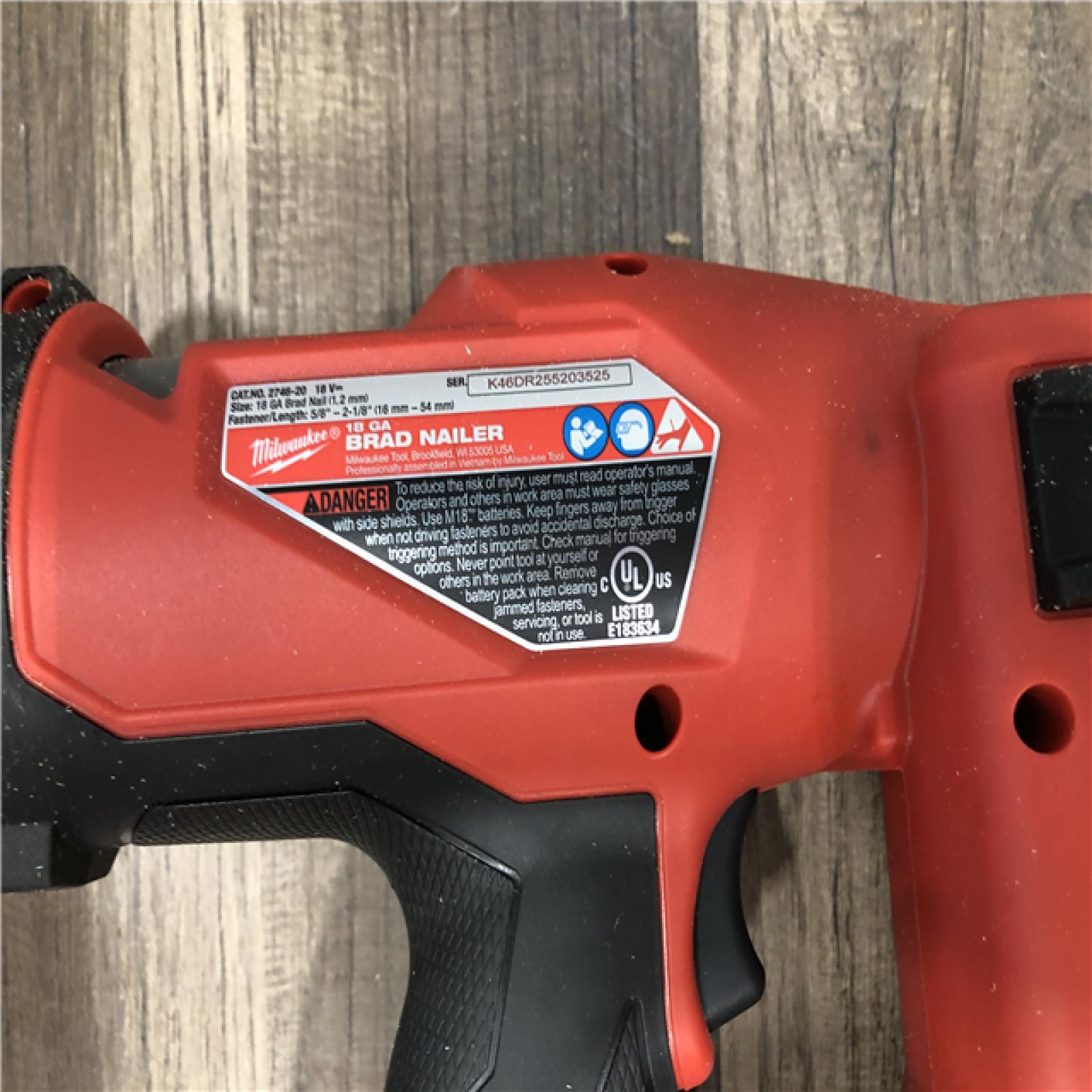 AS-IS Milwaukee FUEL 18-Volt Lithium-Ion Brushless Cordless Gen II 18-Gauge Brad Nailer (Tool-Only)