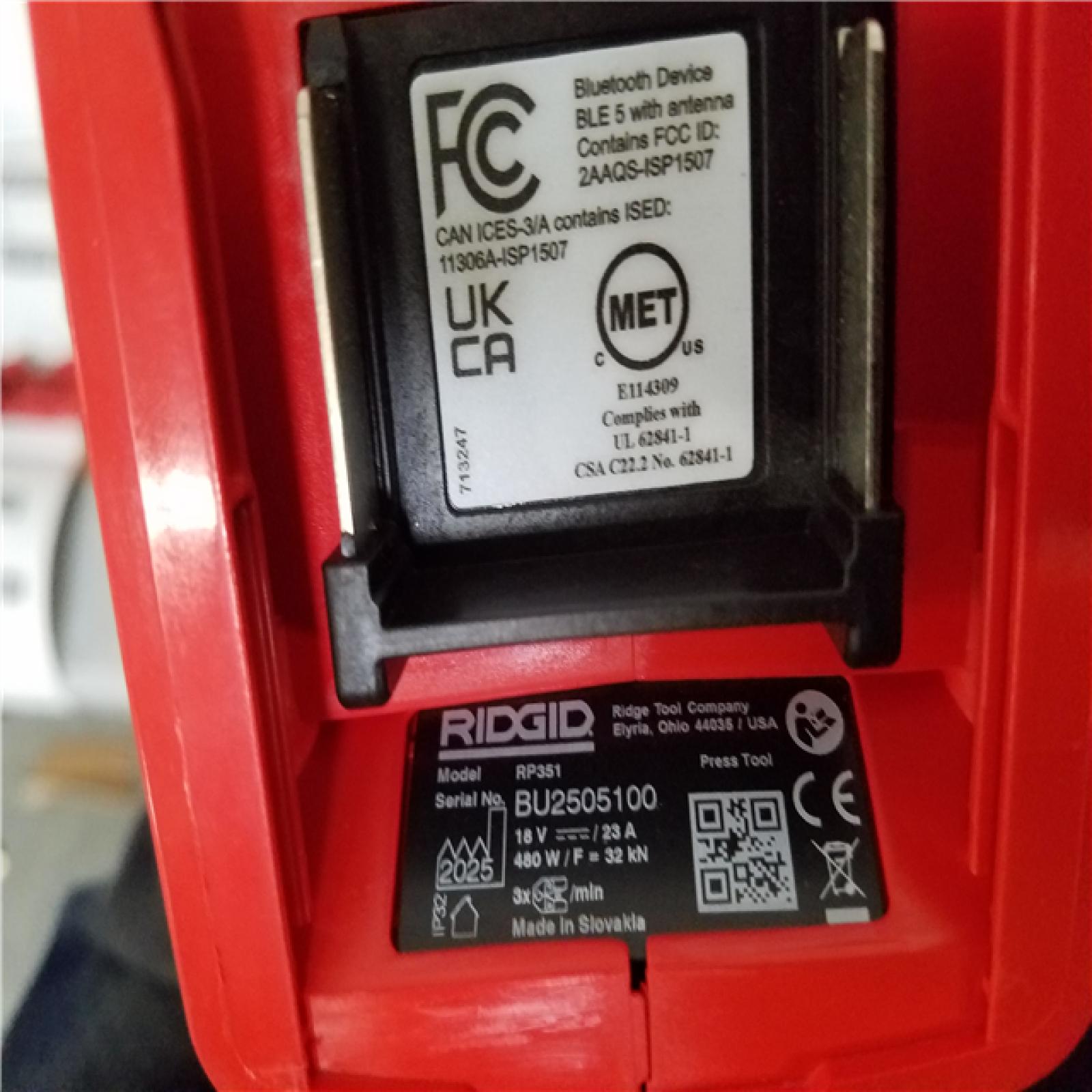 California NEW Ridgid RP351 Stardard Press Tool  Includes (2) Batteries & Hard Case