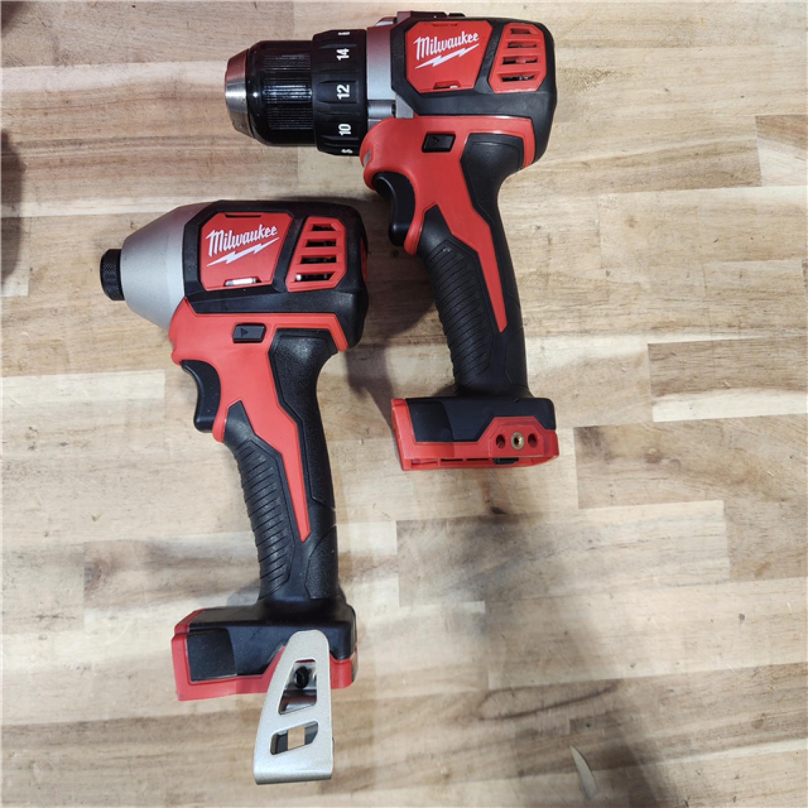 HOUSTON LOCATION - AS-IS Milwaukee 18V Lithium-Ion Cordless Drill Driver/Impact Driver Combo Kit