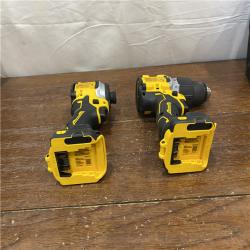AS-IS DEWALT 20V MAX XR Hammer Drill and ATOMIC Impact Driver 2 Tool Cordless Combo Kit with (2) 4.0Ah Batteries, Charger, and Bag