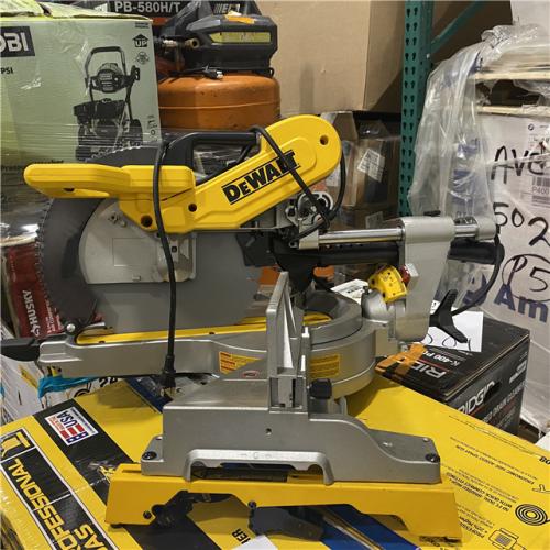Dallas Location - As-Is DEWALT 15 Amp Corded 12 in. Double Bevel Sliding Compound Miter Saw