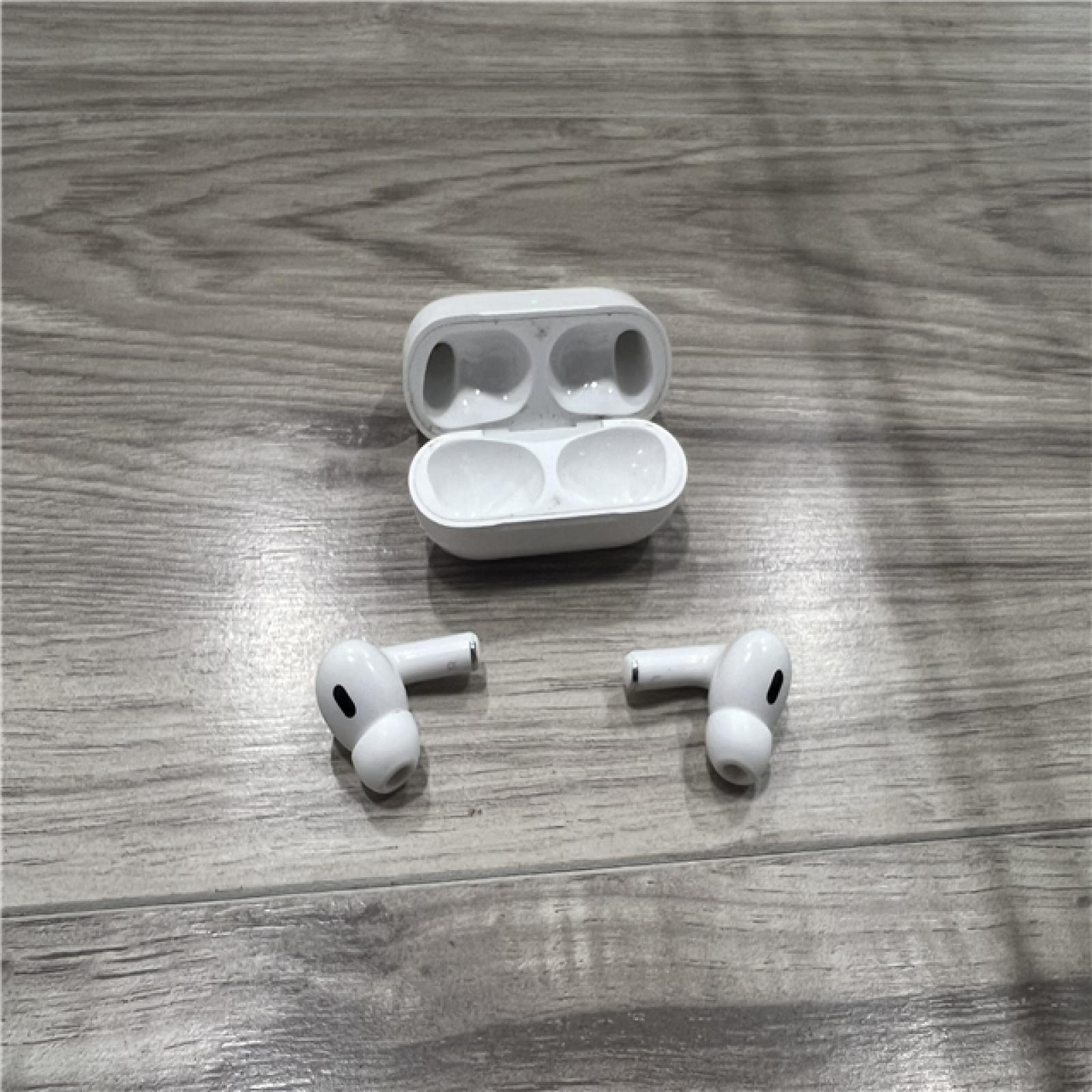 AS-IS Apple AirPods Pro (2nd Generation) with the USB-C MagSafe Charging Case