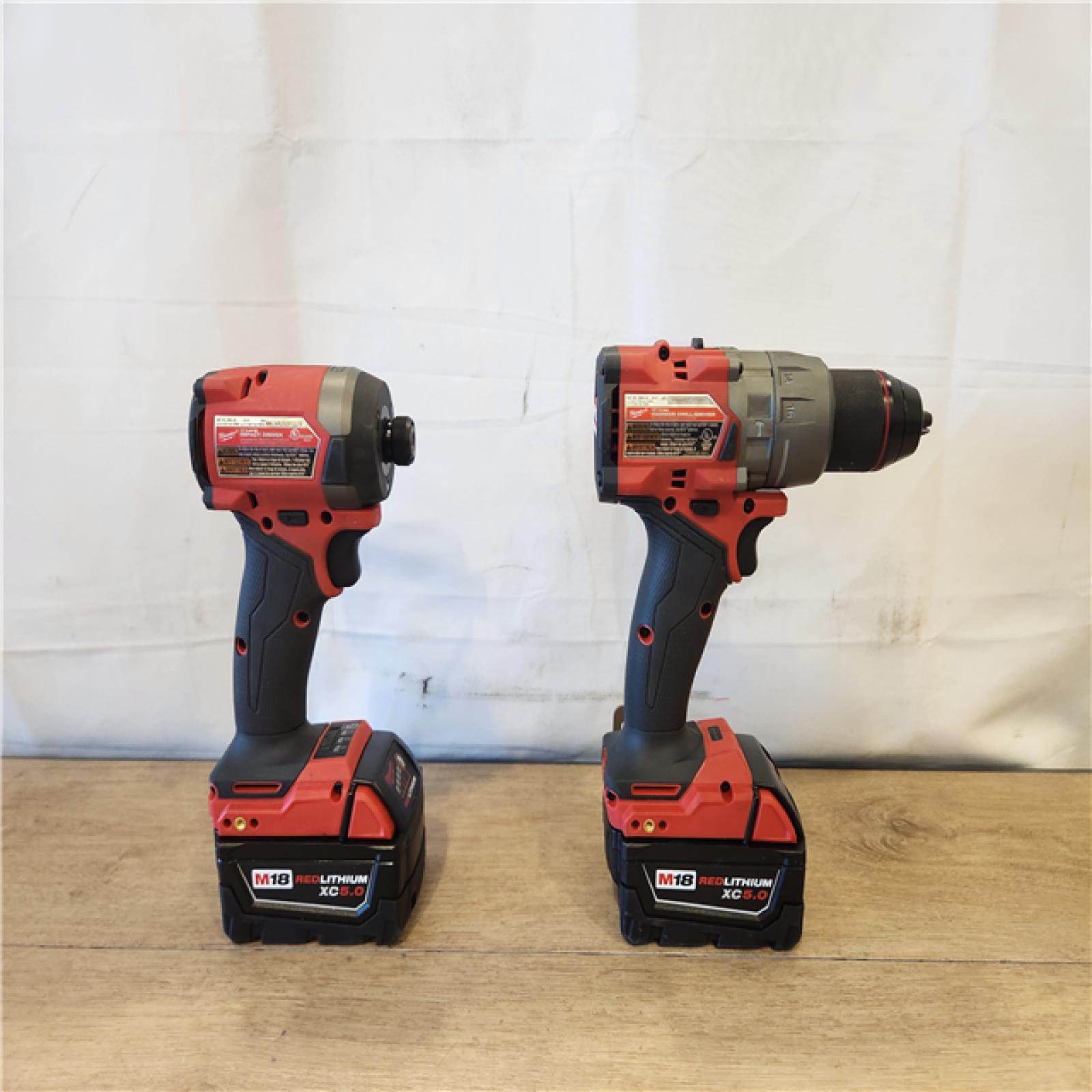 AS-IS- Milwaukee FUEL 18V Lithium-Ion Brushless Cordless Hammer Drill and Impact Driver Combo Kit