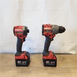 AS-IS- Milwaukee FUEL 18V Lithium-Ion Brushless Cordless Hammer Drill and Impact Driver Combo Kit