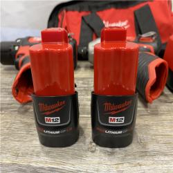 AS-IS  Milwaukee 12V Lithium-Ion Cordless Drill Driver/Impact Driver Combo Kit