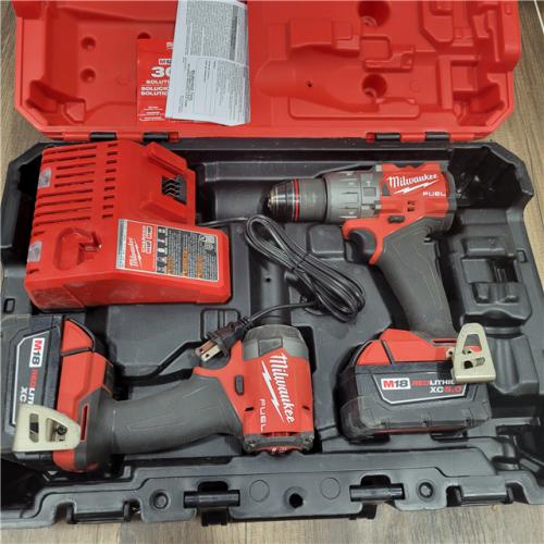 AS-IS M18 FUEL 18V Lithium-Ion Brushless Cordless Hammer Drill and Impact Driver Combo Kit (2-Tool) with 2 Batteries