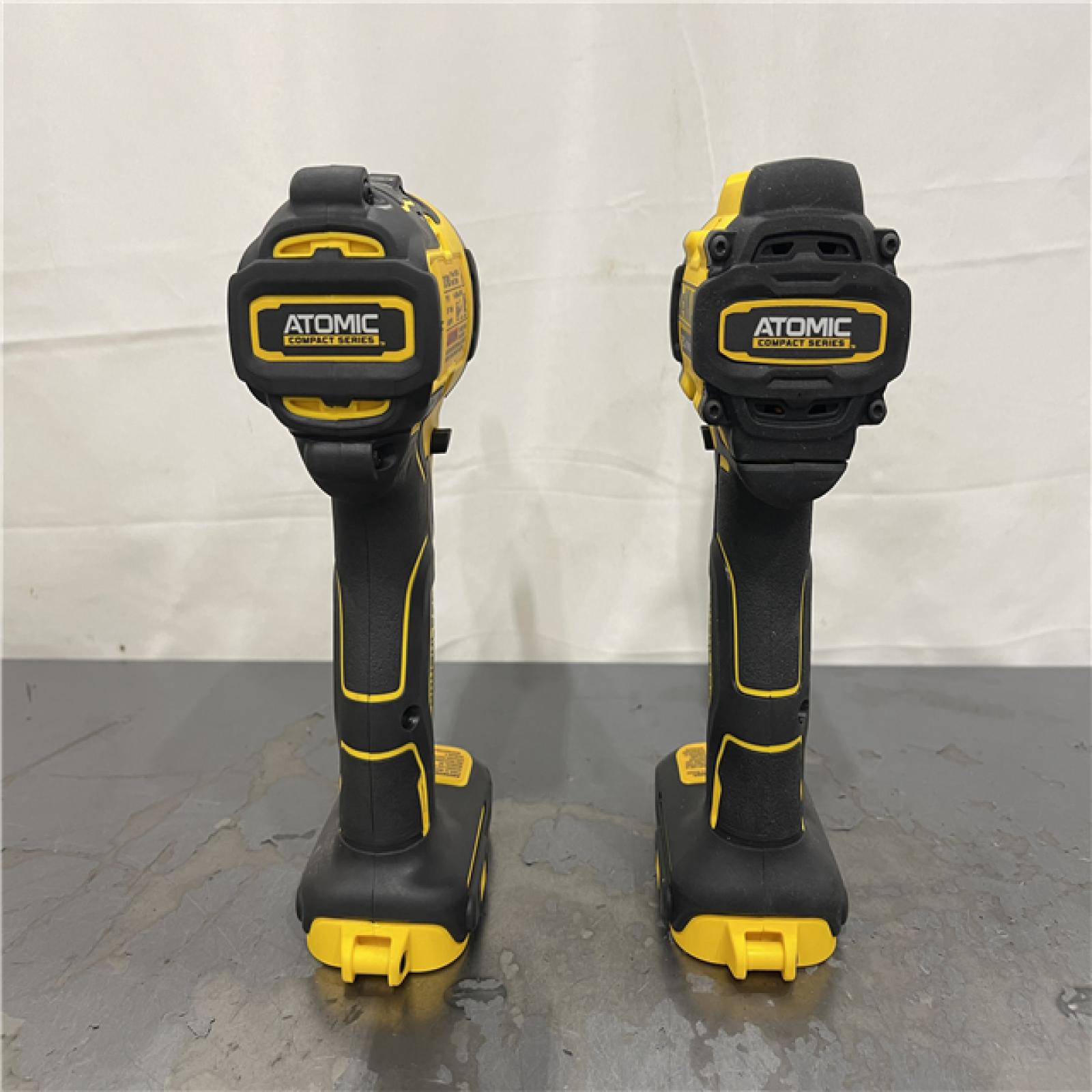 AS-IS- DEWALT ATOMIC 20-Volt MAX Lithium-Ion Cordless Combo Kit (2-Tool) with (2) 2.0Ah Batteries  Charger and Bag