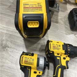 AS-IS DEWALT 20-Volt Max Lithium-Ion 10-Tool Cordless Combo Kit with Two 2.0 Ah Batteries  Charger and 2 Bags