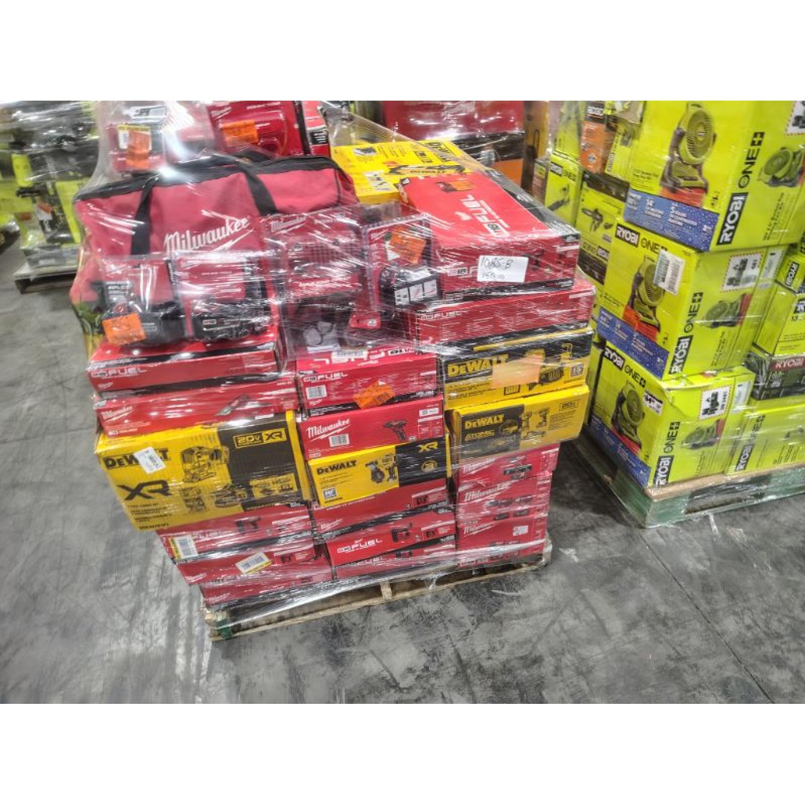 Pittston Location As-Is Power Tools Partial Truckload (15 Pallets) 1085-B
