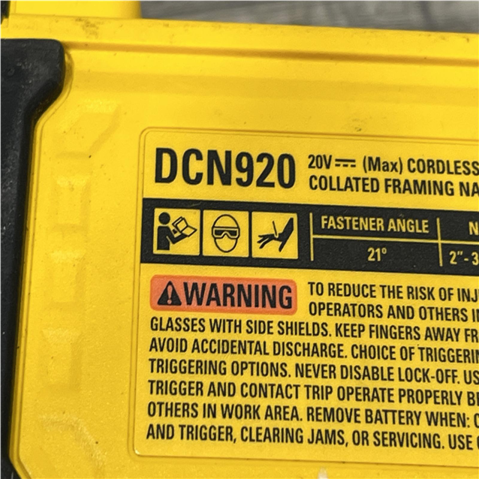 AS-IS DEWALT 20-Volt 21° Cordless Framing Nailer (Tool-Only)